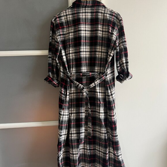Woolrich Plaid Sweater Dress with Belt - Picture 4 of 5